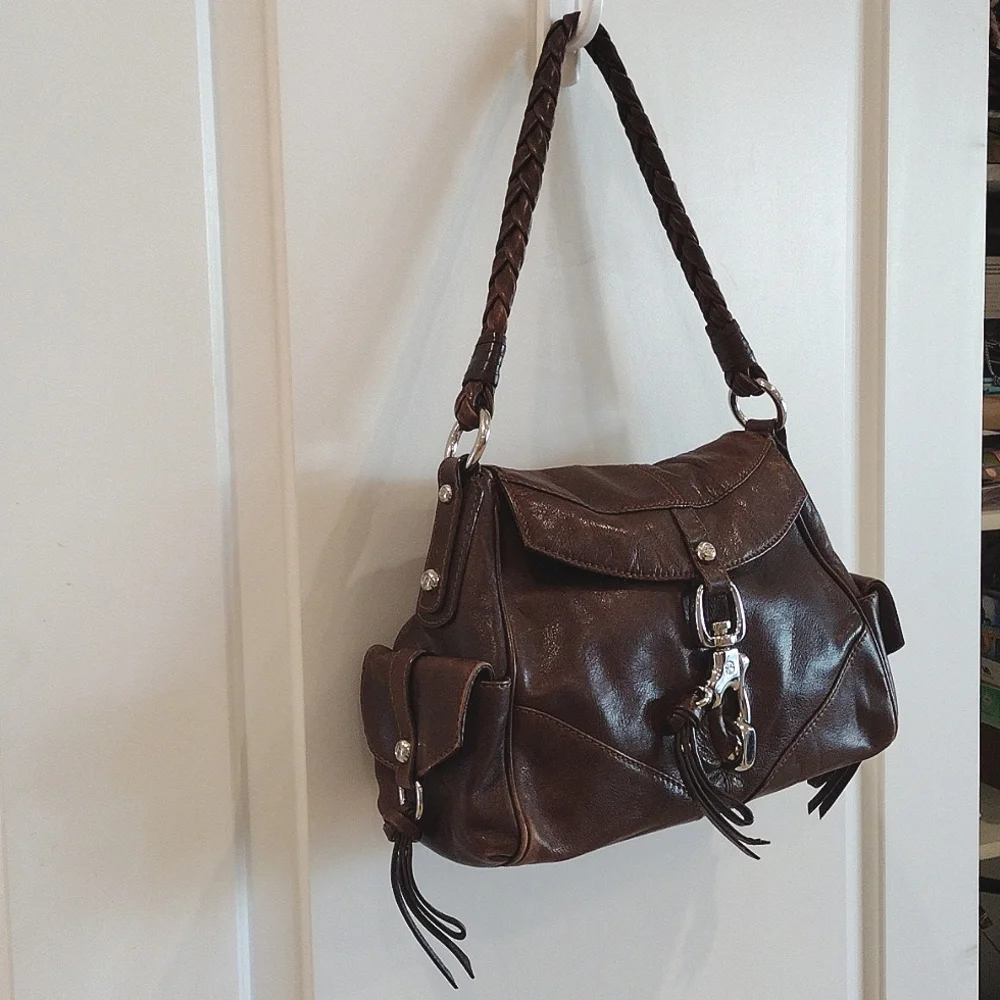 Francesco Biasia Hobo Bag Rich Soft Brown Leather / Suede - Picture 2 of 16